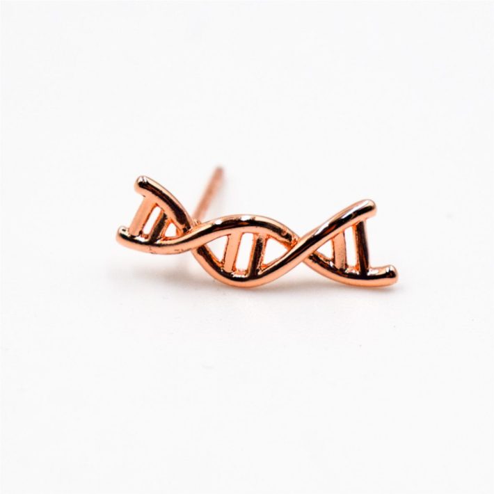 cząsteczka DNA złota kolczyki